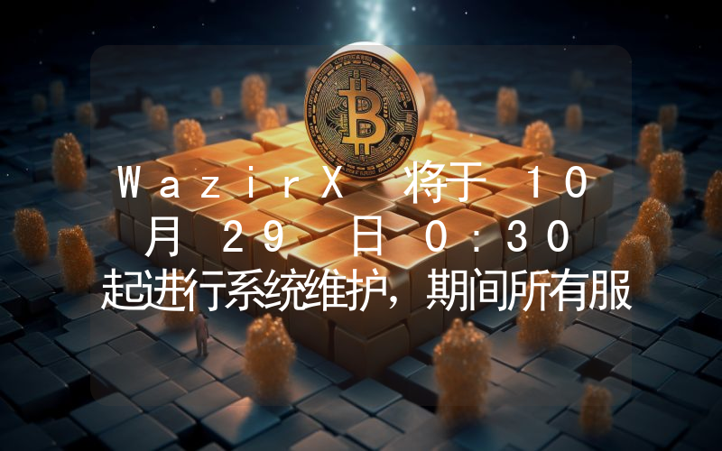 WazirX 将于 10 月 29 日 0:30 起进行系统维护,期间所有服务不可用