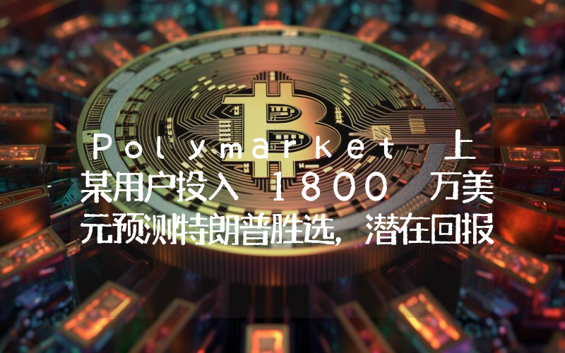 Polymarket 上某用户投入 1800 万美元预测特朗普胜选,潜在回报近 3000 万美元