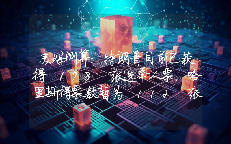 美媒测算:特朗普目前已获得 198 张选举人票,哈里斯得票数暂为 112 张