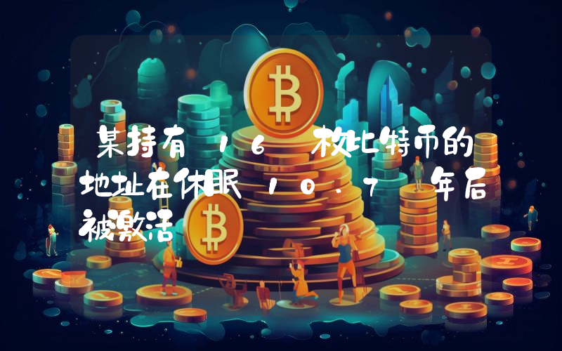 某持有 16 枚比特币的地址在休眠 10.7 年后被激活