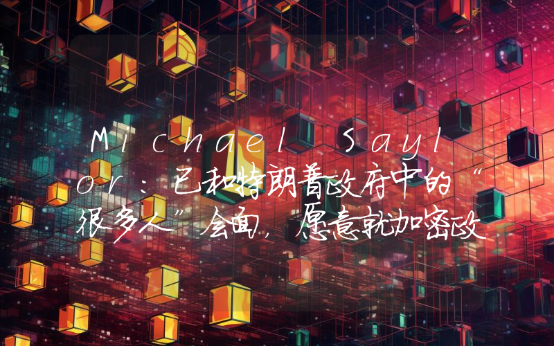Michael Saylor:已和特朗普政府中的“很多人”会面,愿意就加密政策提供建议