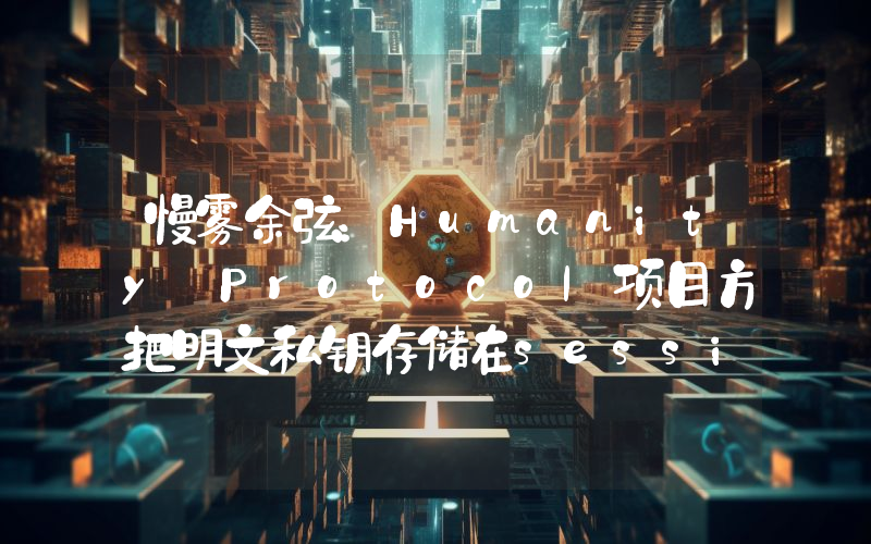 慢雾余弦：Humanity Protocol项目方把明文私钥存储在sessionStorage