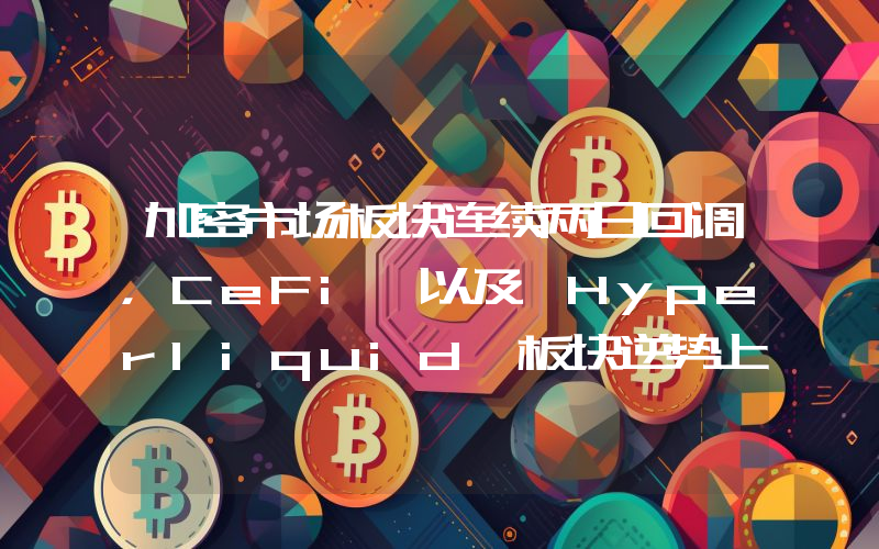 加密市场板块连续两日回调,CeFi 以及 Hyperliquid 板块逆势上涨