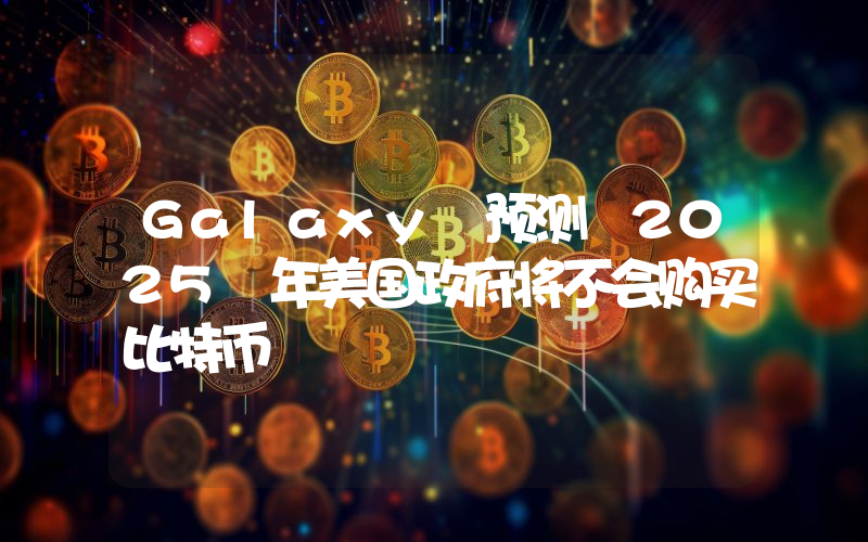 Galaxy 预测 2025 年美国政府将不会购买比特币