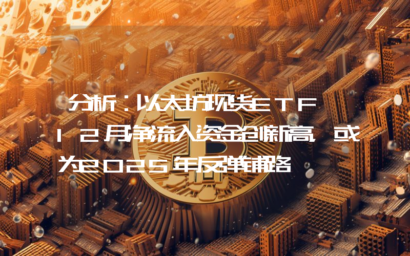 分析:以太坊现货ETF 12月净流入资金创新高,或为2025年反弹铺路