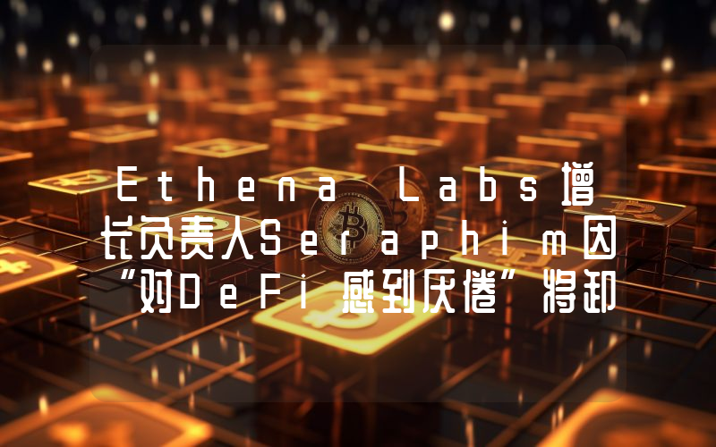 Ethena Labs增长负责人Seraphim因“对DeFi感到厌倦”将卸任