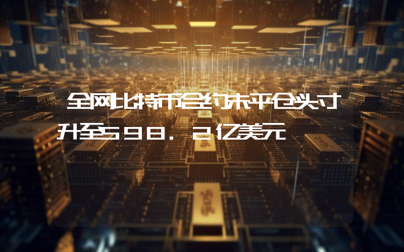 全网比特币合约未平仓头寸升至598.2亿美元
