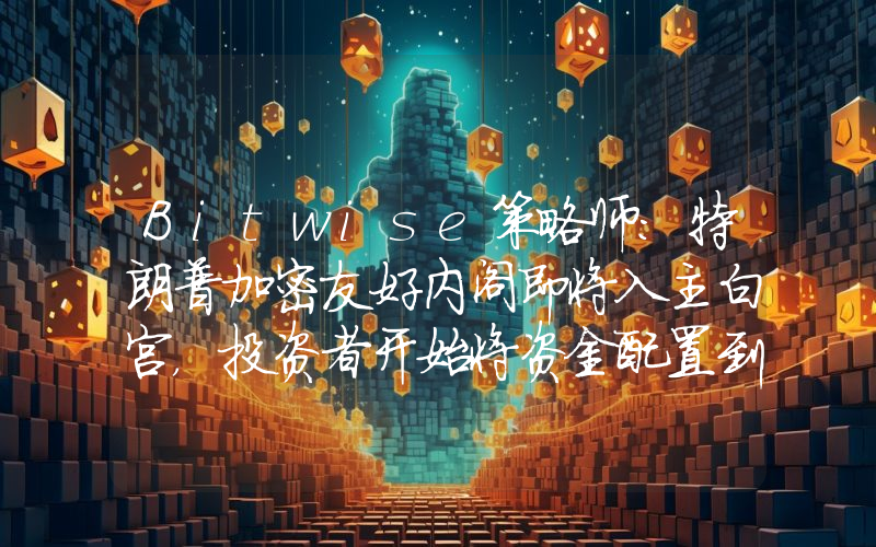Bitwise策略师:特朗普加密友好内阁即将入主白宫,投资者开始将资金配置到ETF