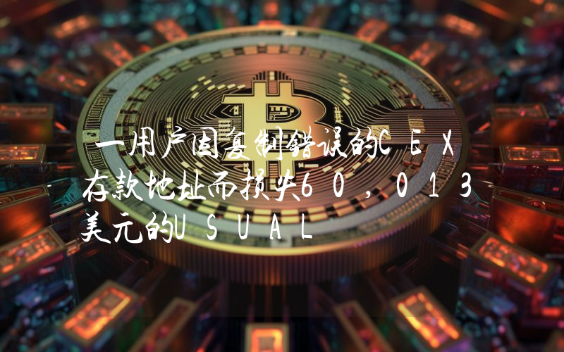 一用户因复制错误的CEX存款地址而损失60,013美元的USUAL