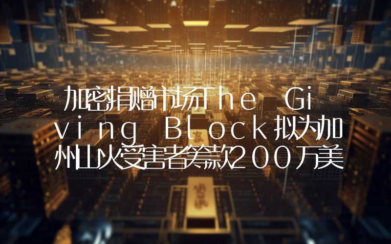 加密捐赠市场The Giving Block拟为加州山火受害者筹款200万美元