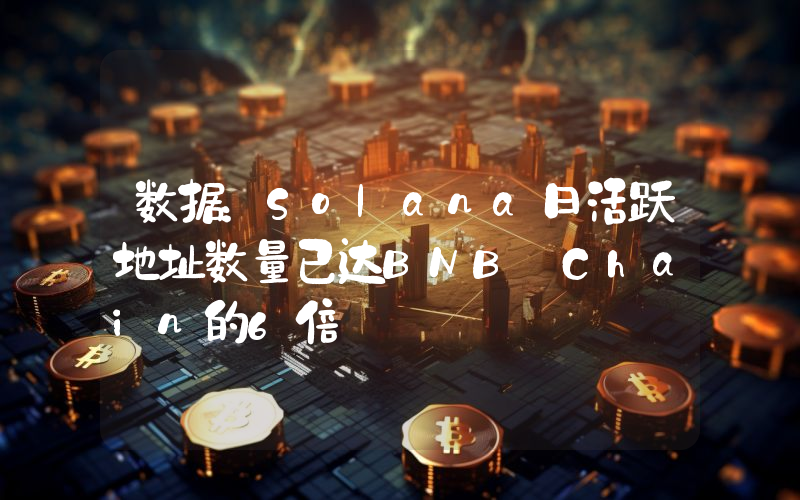 数据:Solana日活跃地址数量已达BNB Chain的6倍