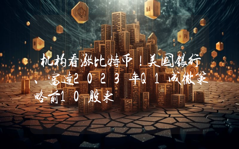 机构看涨比特币！美国银行、富达2023年Q1成微策略前10股东