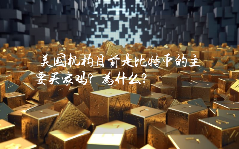 美国机构目前是比特币的主要买家吗？为什么？