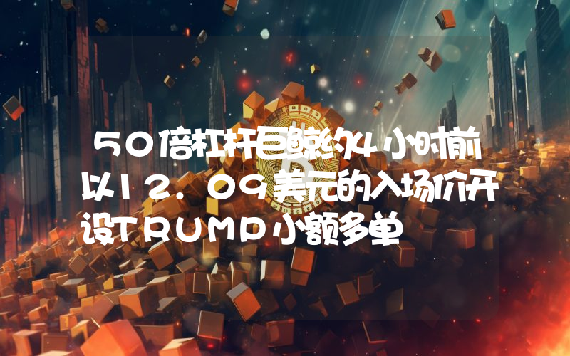 50倍杠杆巨鲸约4小时前以12.09美元的入场价开设TRUMP小额多单