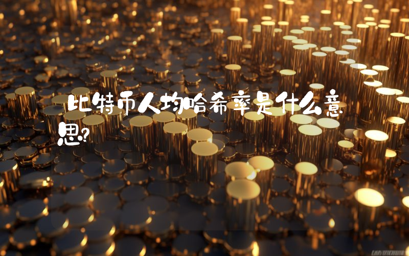 比特币人均哈希率是什么意思？