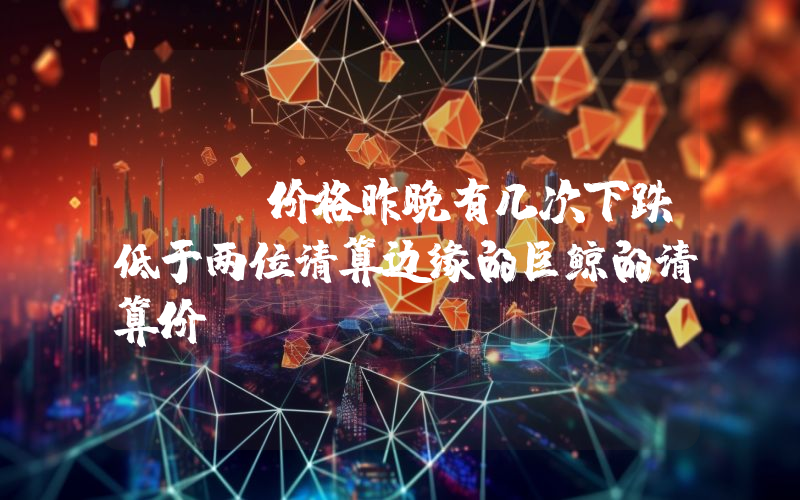 ETH价格昨晚有几次下跌低于两位清算边缘的巨鲸的清算价