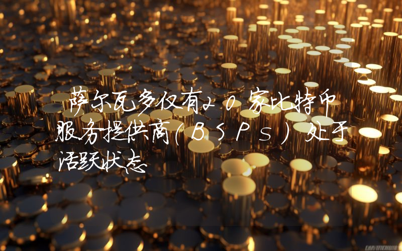 萨尔瓦多仅有20家比特币服务提供商(BSPs)处于活跃状态