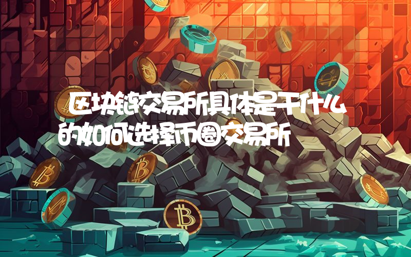 区块链交易所具体是干什么的如何选择币圈交易所