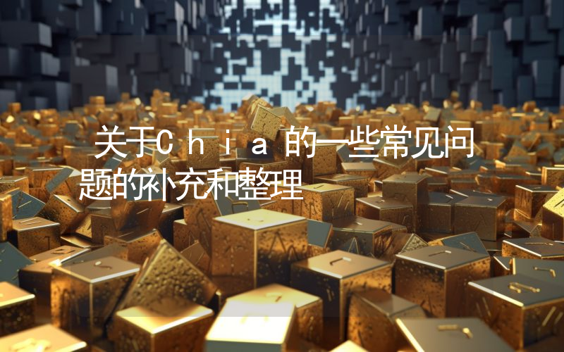 关于Chia的一些常见问题的补充和整理