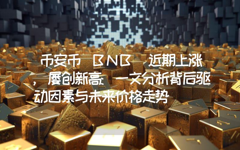 币安币(BNB)近期上涨,屡创新高:一文分析背后驱动因素与未来价格走势