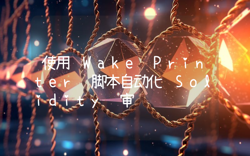 使用 Wake Printer 脚本自动化 Solidity 审计