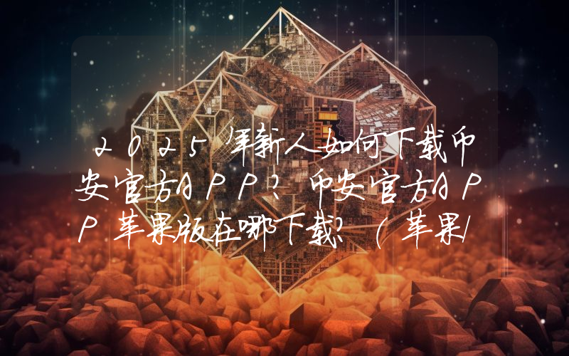 2025年新人如何下载币安官方APP？币安官方APP苹果版在哪下载？(苹果/安卓)