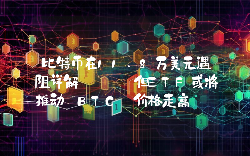 比特币在11.8万美元遇阻详解 —— 但ETF或将推动 BTC 价格走高