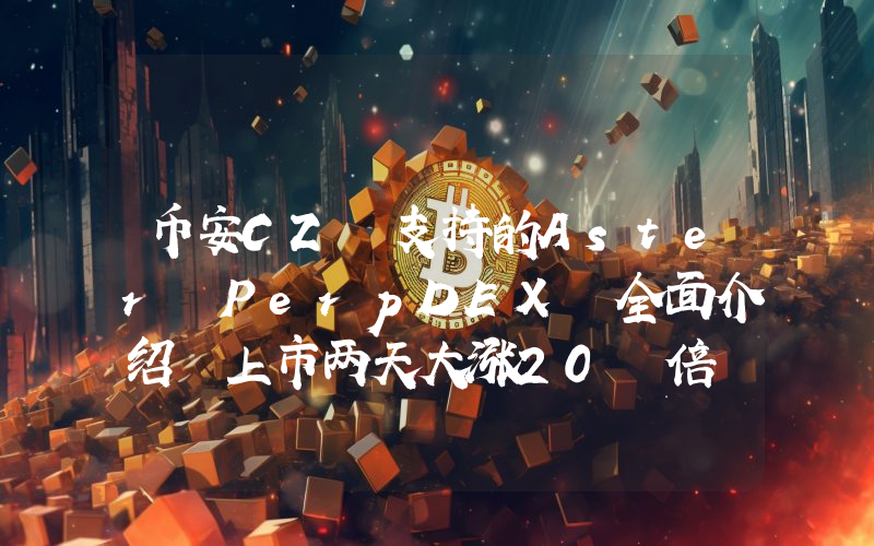币安CZ 支持的Aster PerpDEX 全面介绍 上市两天大涨20 倍