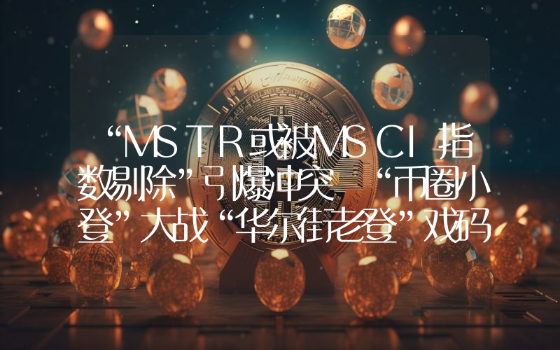 “MSTR或被MSCI指数剔除”引爆冲突 “币圈小登”大战“华尔街老登”戏码上演