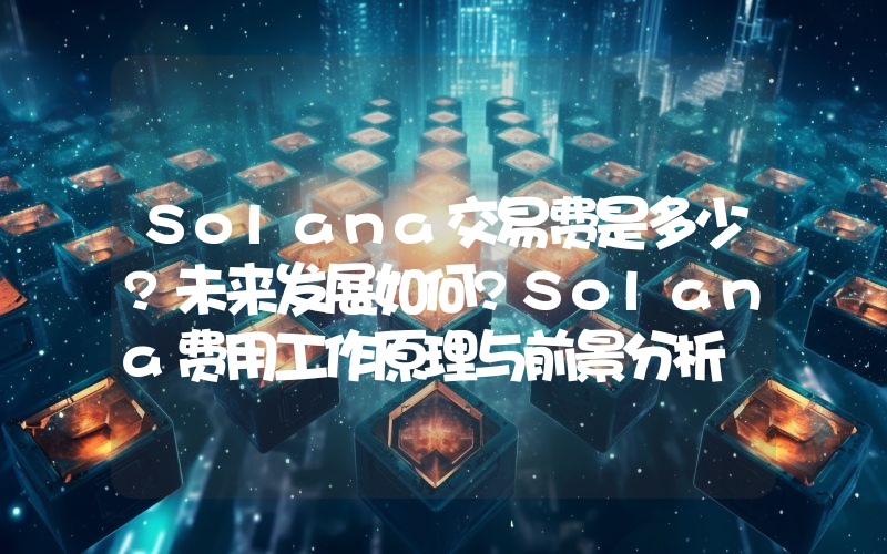 Solana交易费是多少?未来发展如何?Solana费用工作原理与前景分析