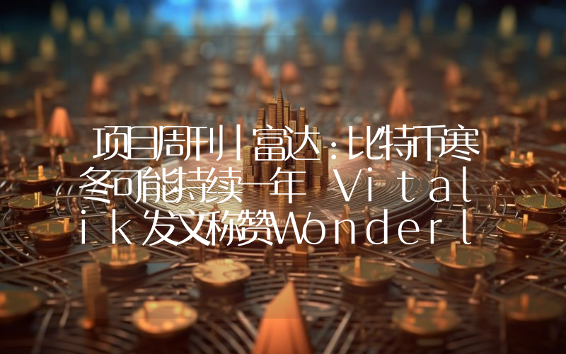项目周刊丨富达：比特币寒冬可能持续一年 Vitalik发文称赞Wonderland