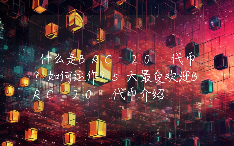 什么是BRC-20 代币？如何运作？5大最受欢迎BRC-20 代币介绍